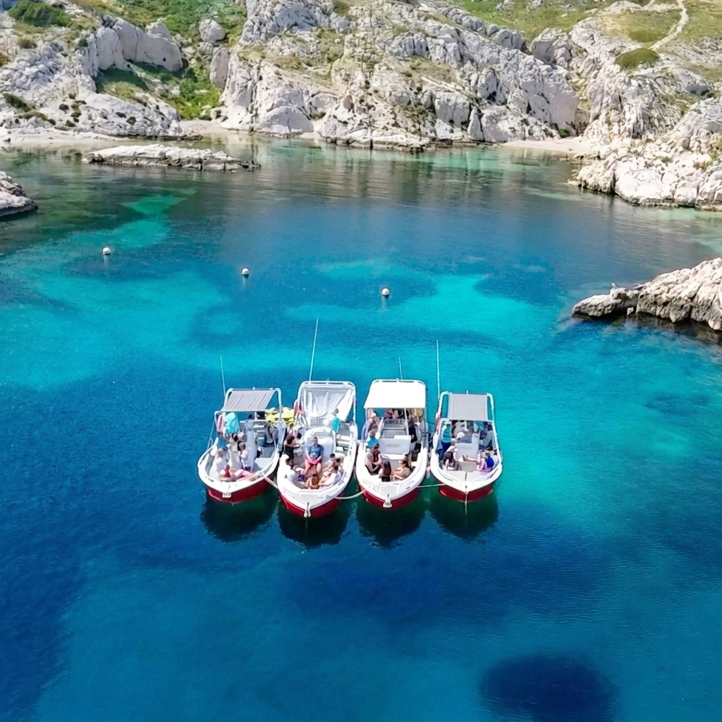 the fleet for groups into calanques