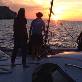An evening tour in Marseille by boat